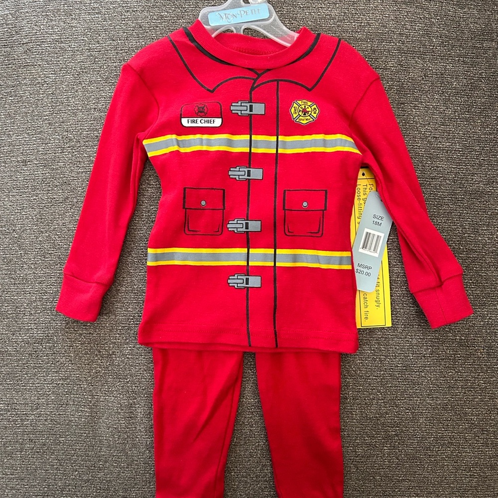 Mon Petit Fireman Red Toddler Set